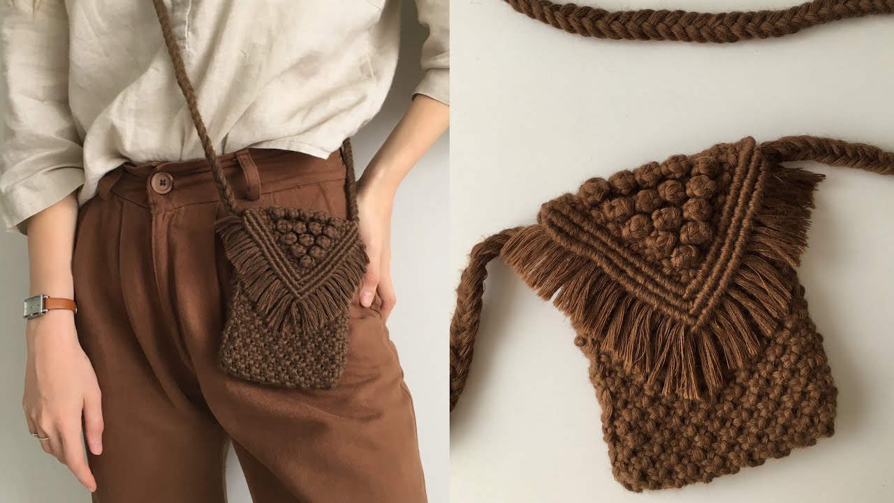 MAKROME TELEFON ÇANTASI YAPIMI | DIY Macrame Bag Tutorial