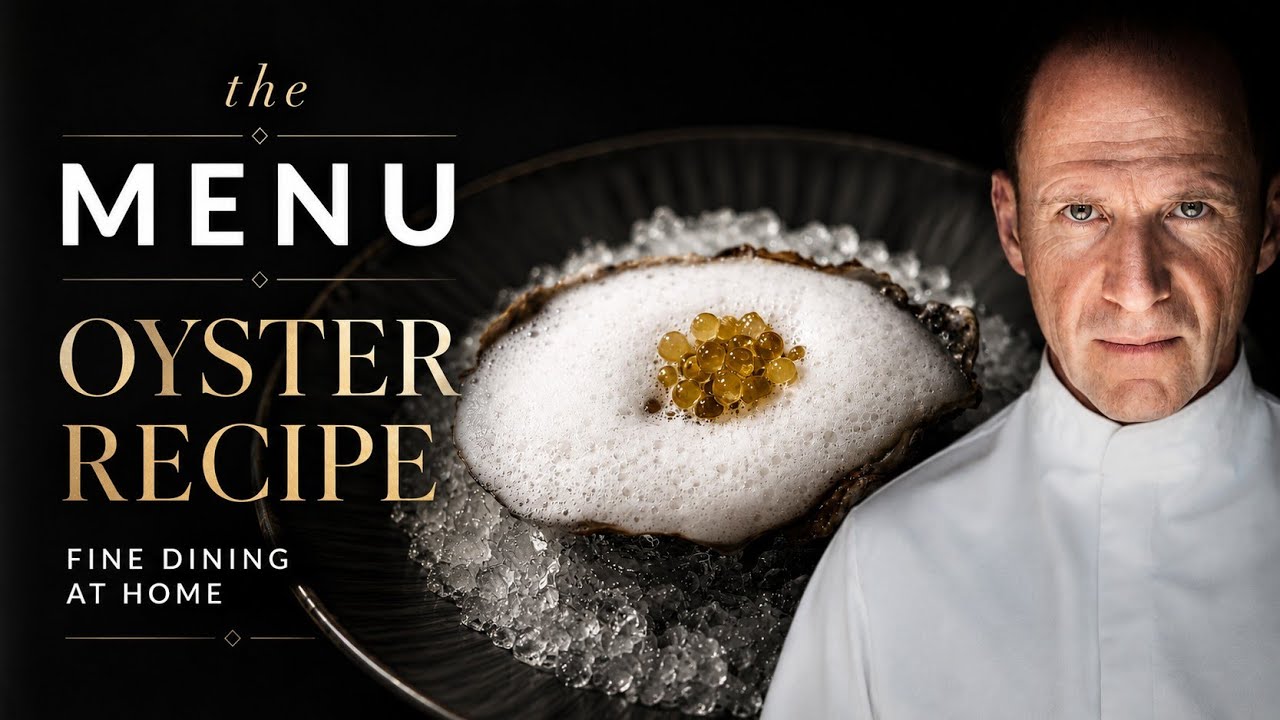 RAW OYSTER with MIGNONETTE foam like in The Menu film | Fine Dine at Home
