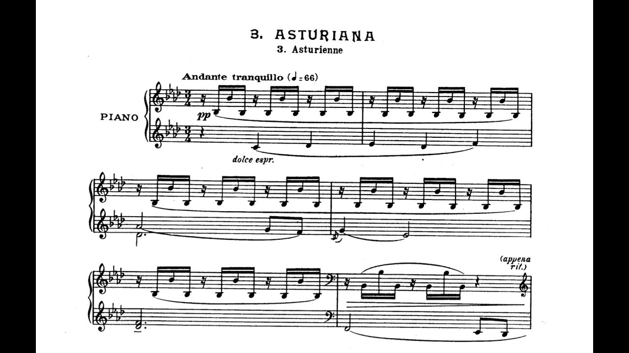 Asturiana - 7 Canciones Populares Españolas ( Manuel de Falla) - Piano Accompaniment in F minor