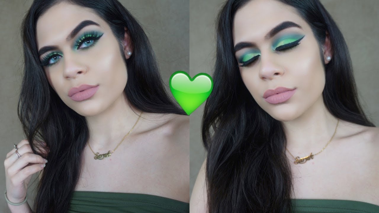 NEON GREEN MAKEUP TUTORIAL💚 | SARAH GUTIERREZ