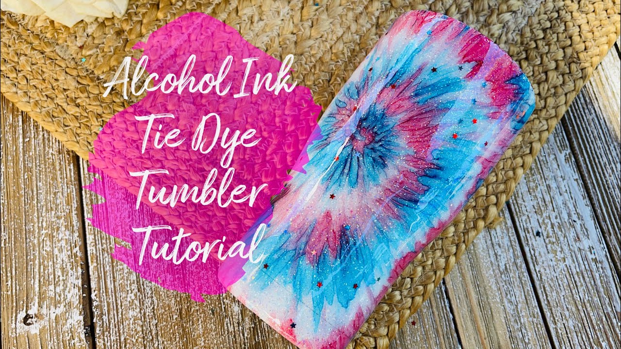 Alcohol Ink Tie Dye Tumbler Tutorial | super easy summer craft