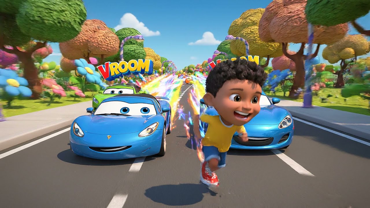 Six Little Toy Cars Vroom Vroom Vroom | Nursery Rhymes for Kids & Baby Songs