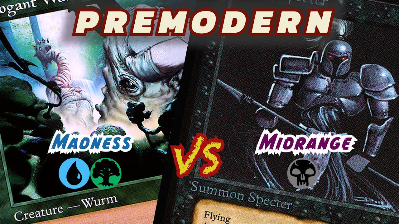 UG Madness vs Mono Black Midrange [Premodern MtG Gameplay]