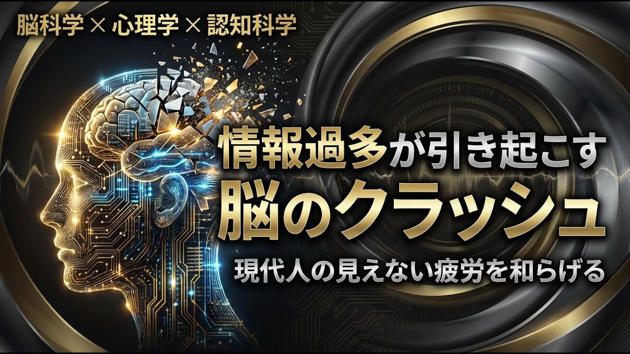 【脳科学×心理学×認知科学】情報過多で脳が止まる現代人の見えない疲労の正体と対処法