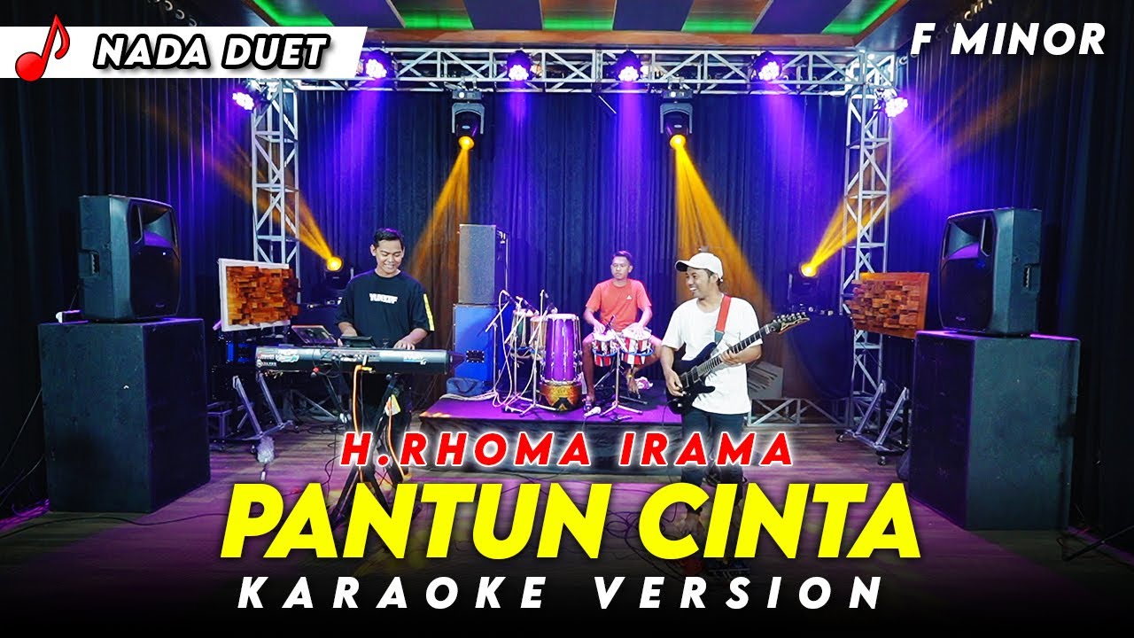 PANTUN CINTA KARAOKE NADA DUET VERSI DANGDUT KOPLO FARIS DKK ( F MINOR )