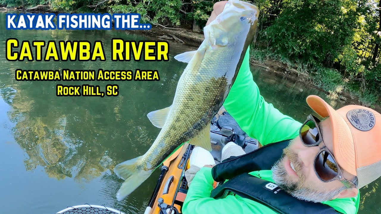 Kayak Bass Fishing the Catawba River - Catawba Nation Access Area -  Rock Hill, SC