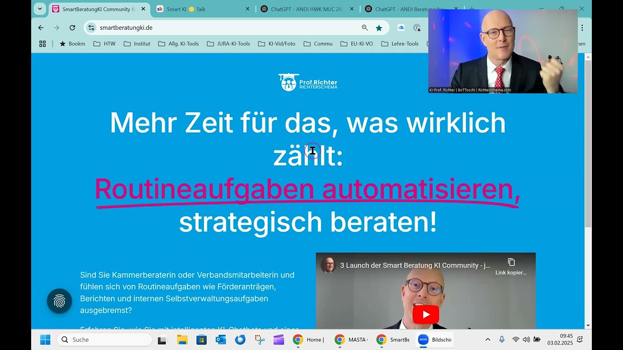 ANDI Betriebsberater Assistent und Berichteschreiber smartBeratungki.de (neue Bots immer Do.)