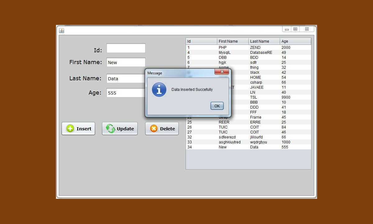 Java And MySQL - How To Insert Update Delete And Display Data In JTable [ with source code ] Part 1