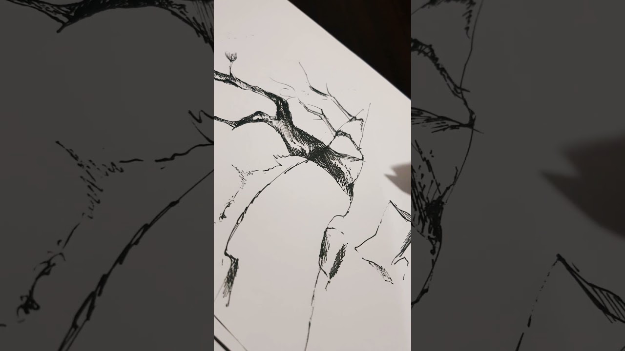 Hunza Valley Quick Pen Sketch 