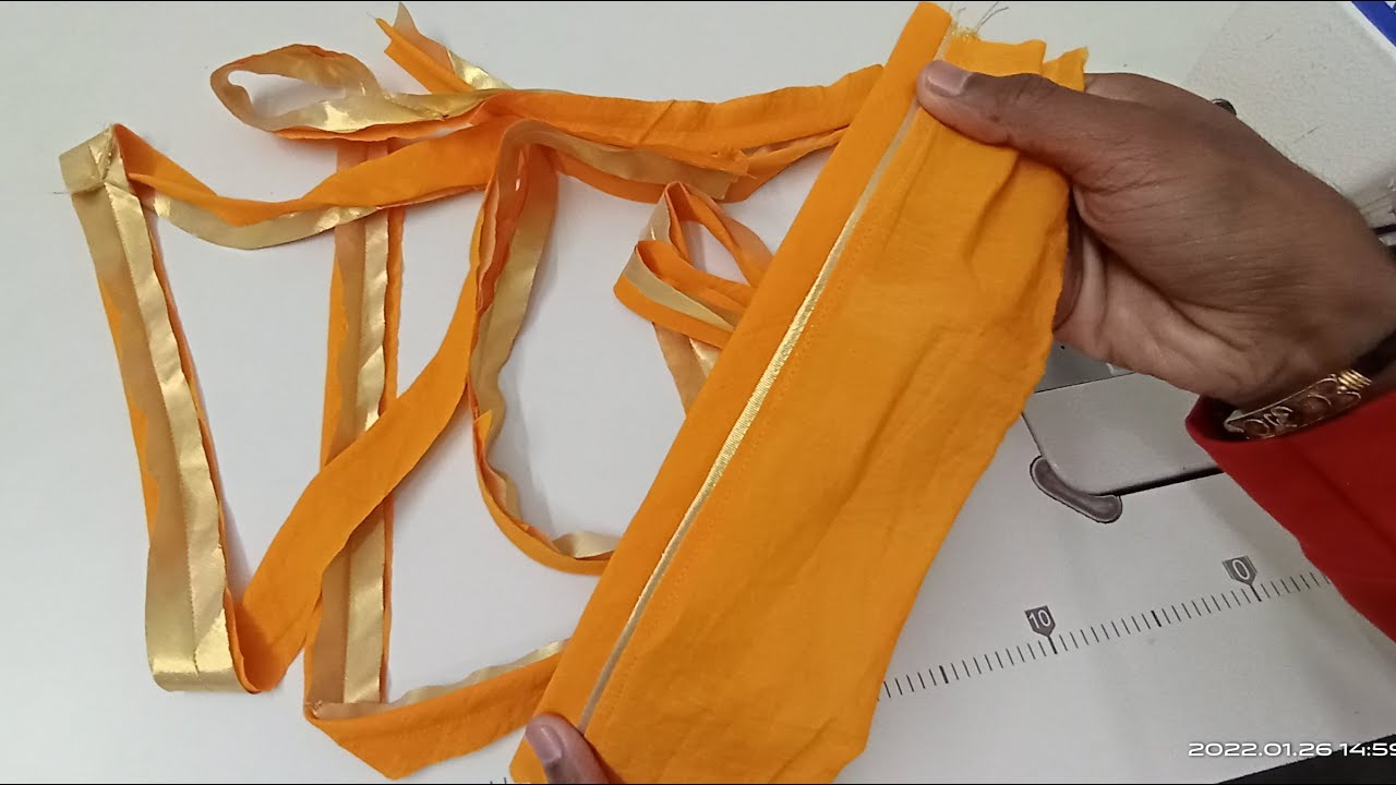 गुणा मगजी निकालना सीखें || Rajputi poshak kurti kanchali me magaji piping nikalana sikhe