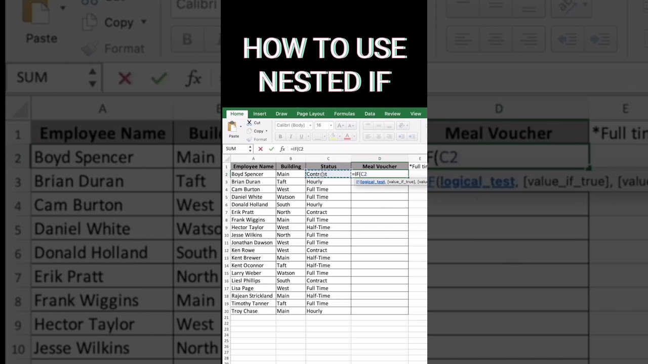Как использовать вложенную функцию ЕСЛИ в Microsoft Excel и Google Таблицах #дляначинающих #руков...