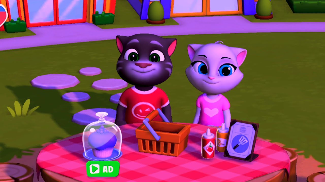 Talking Tom and friends. Explore, play mini games