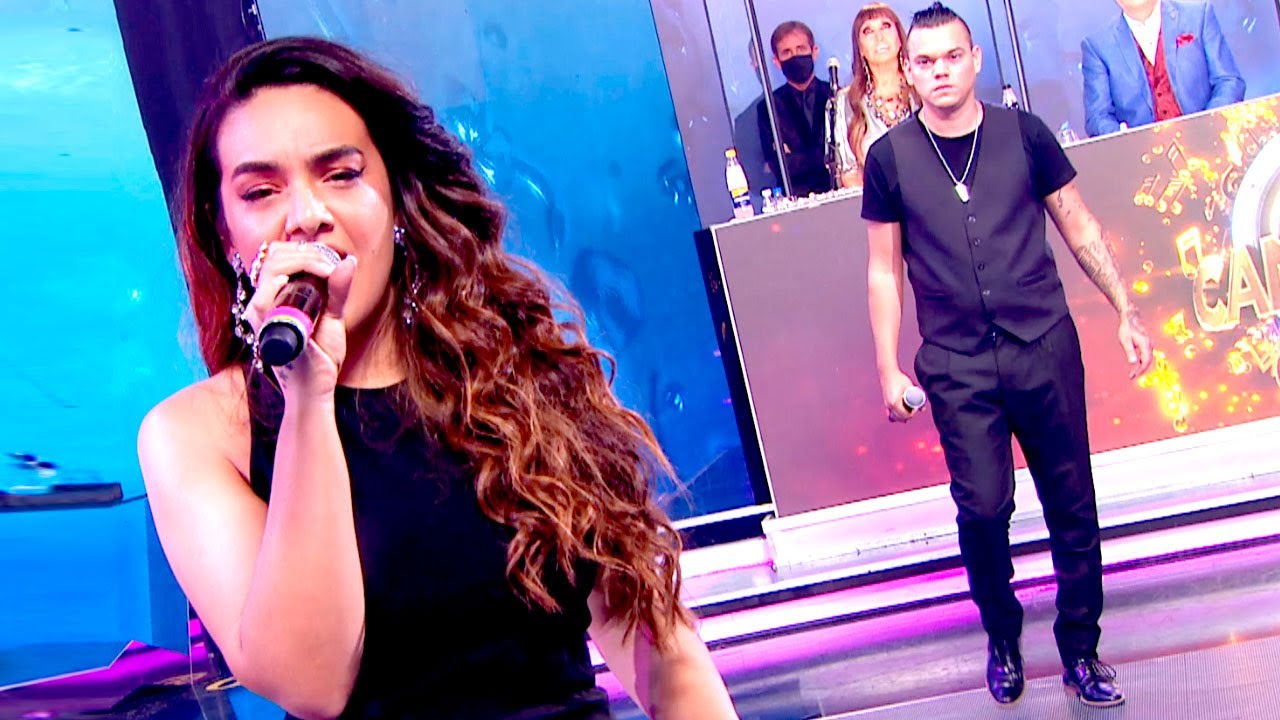 Ángela Leiva y Brian Lanzelotta rompieron el hielo cantando 