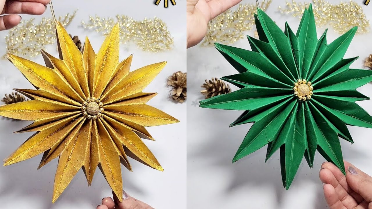 🎄hermosos adornos navideños realizados con tubos de papel higiénico❄️ diy crafts ☃️ diy christmas