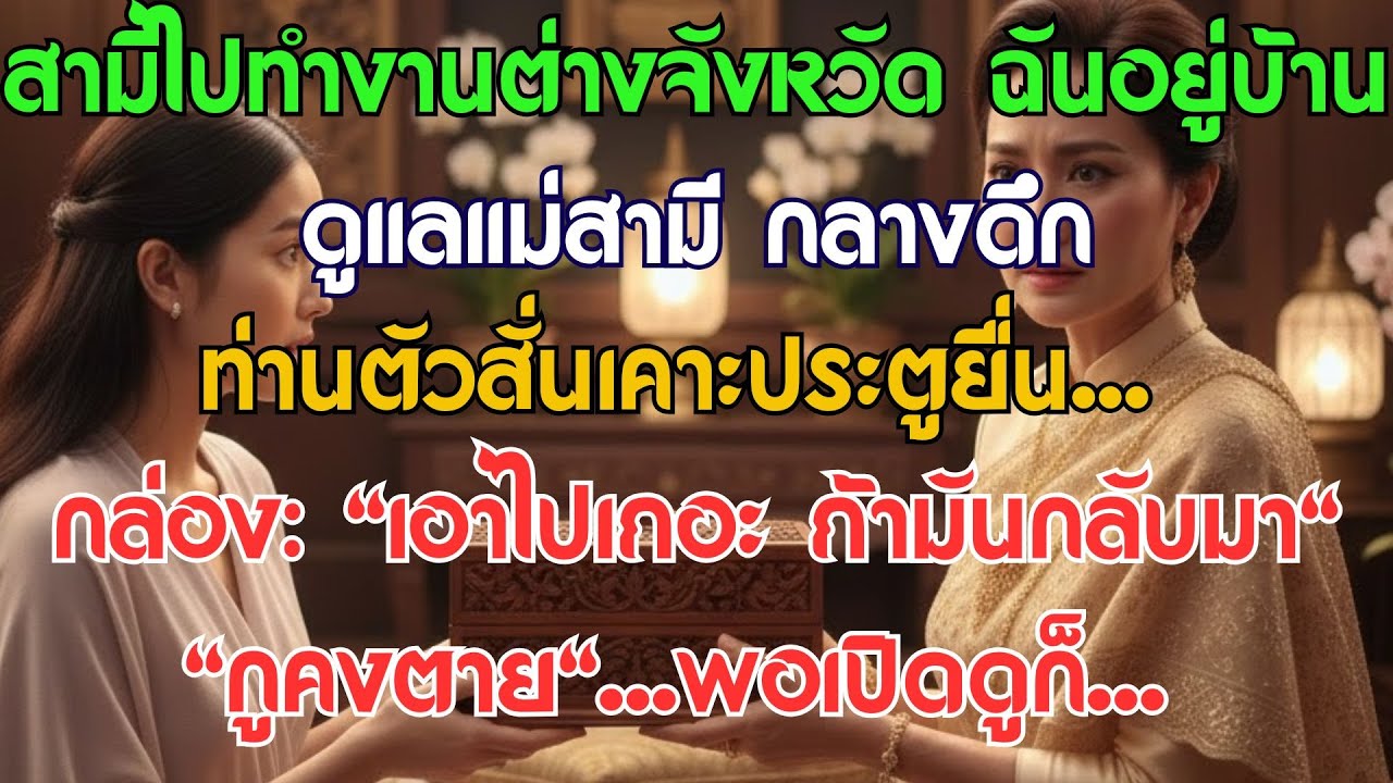 สามีไม่อยู่ ฉันเฝ้าแม่สามี กลางดึกท่านตัวสั่นเคาะประตูยื่นกล่องให้: 