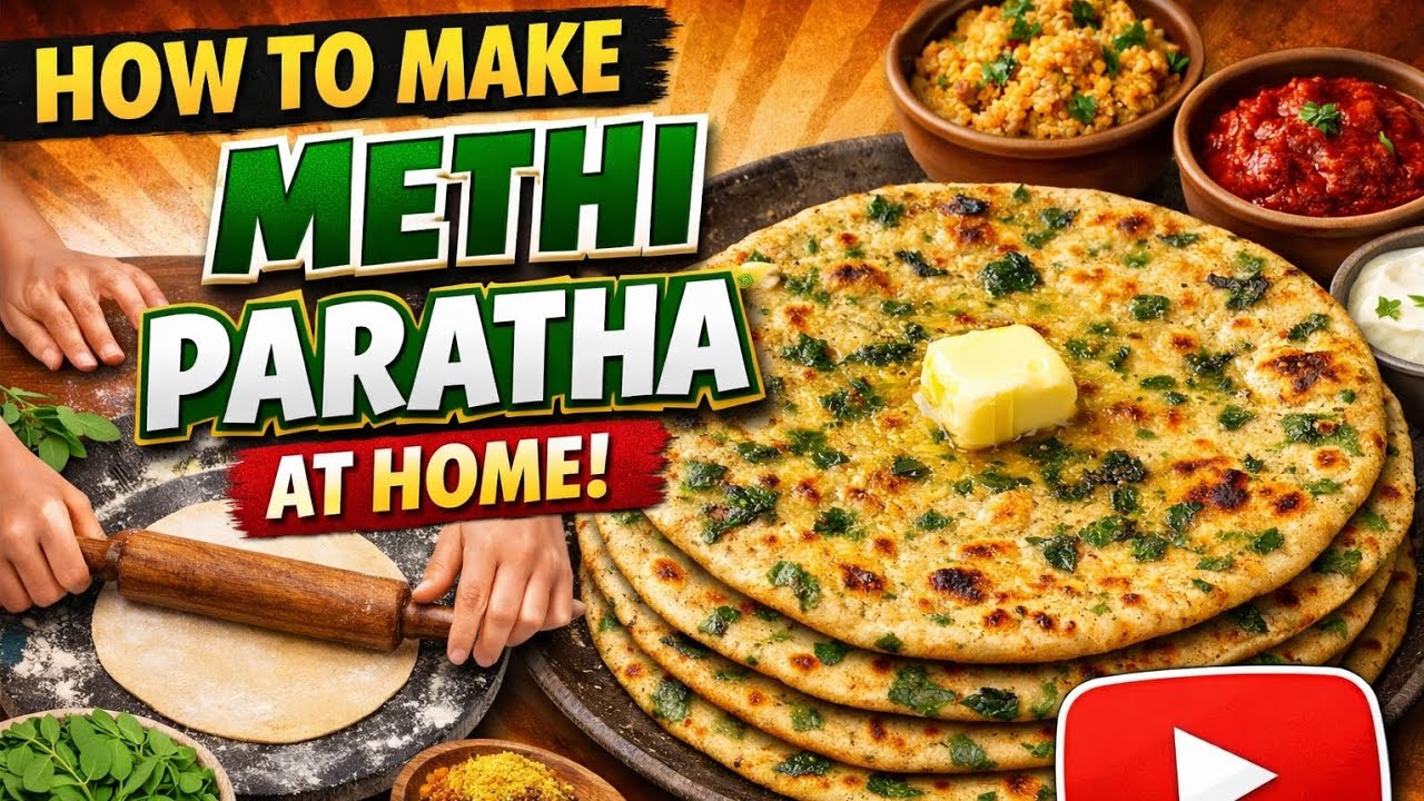 Make methi paratha at home 🏡 😋 #recipe #methi_paratha #subscribemychannel 