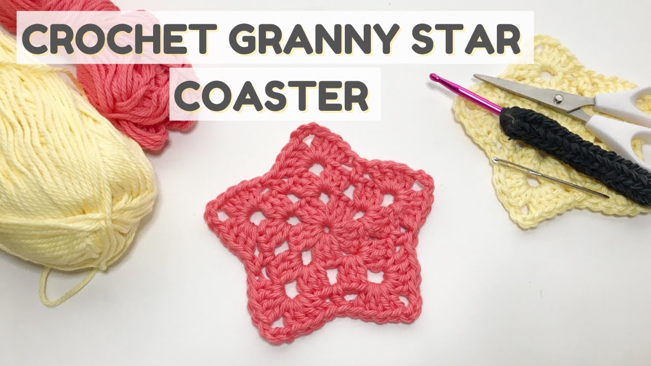 Crochet a Granny Star Coaster Tutorial | Step by step Crochet Tutorial