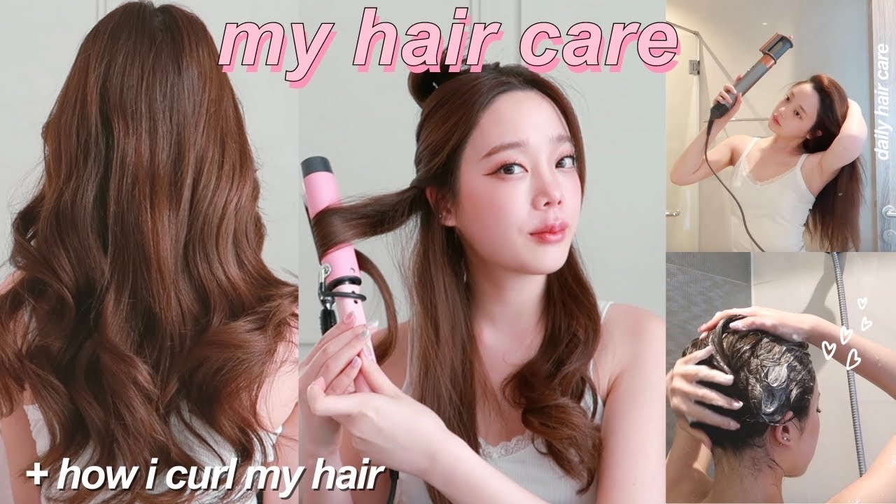 [SUB] How I CURL MY HAIR + hair care routine✨ ม้วนผมลอนเกาหลี *no sponsored | Beamsareeda