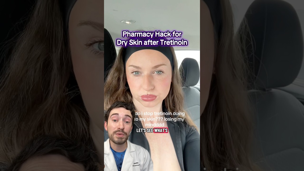 ‼️ NEVER HAVE DRY SKIN FROM TRETINOIN AGAIN! Pharmacist reviews a pharmacy hack #acne #retinoids