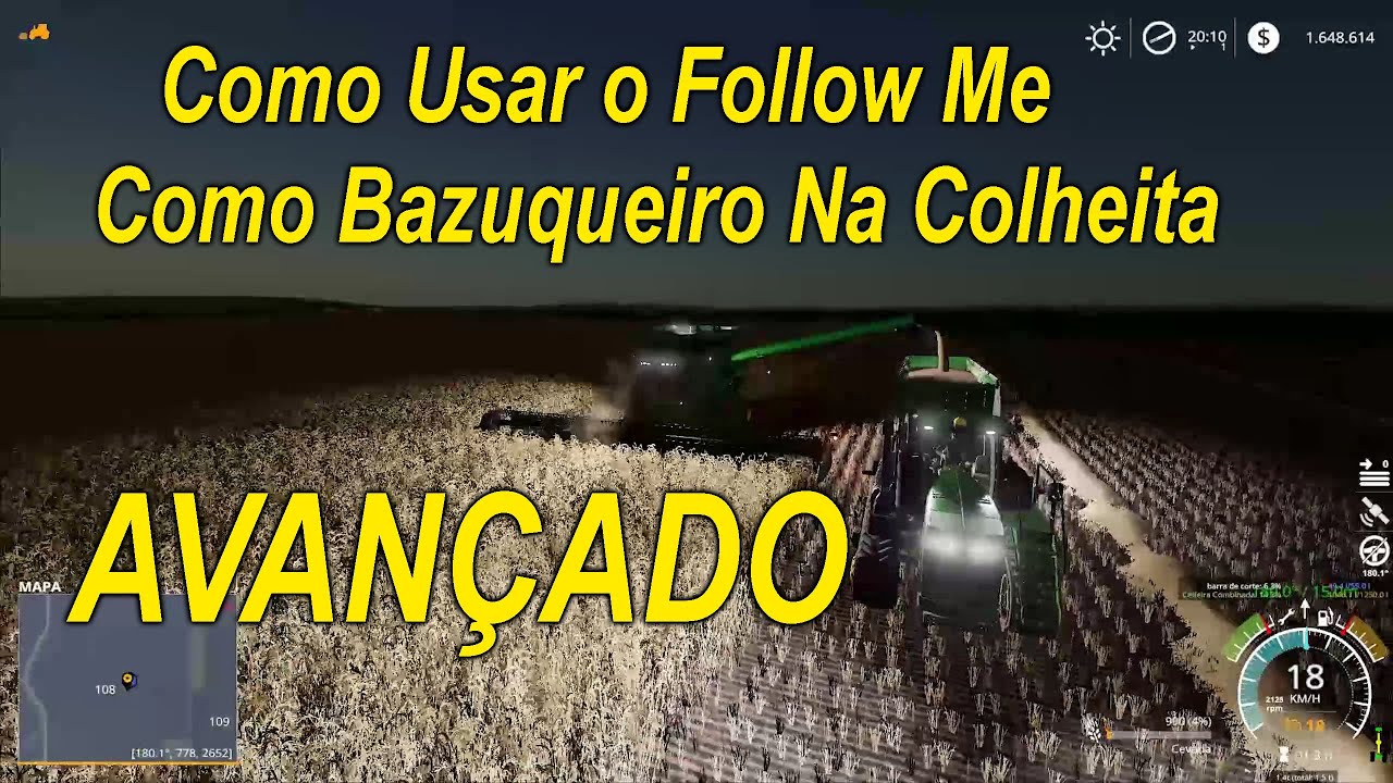 FS 19 Como Usar o Follow Me para Ter um Funcionario te Suguindo Bazucando na Colheita AVANÇADO
