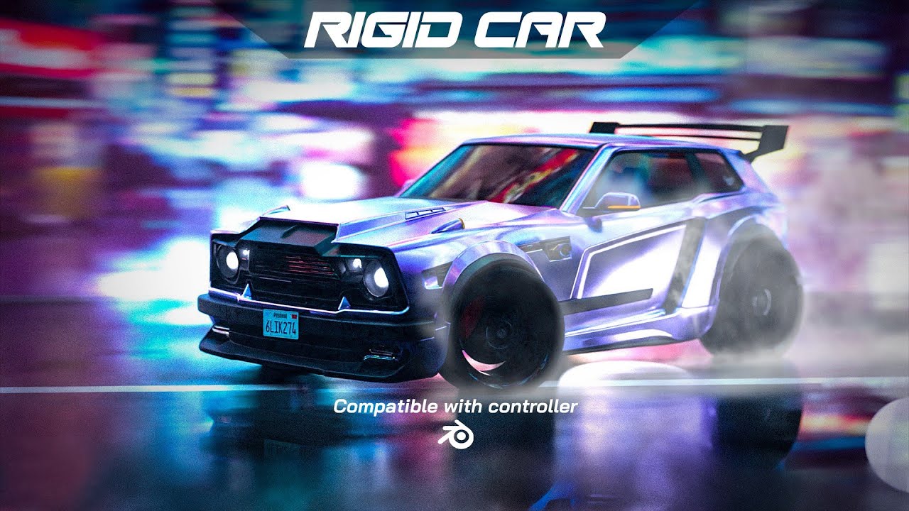 Blender Tutorial: RigidCar Update now has controller support