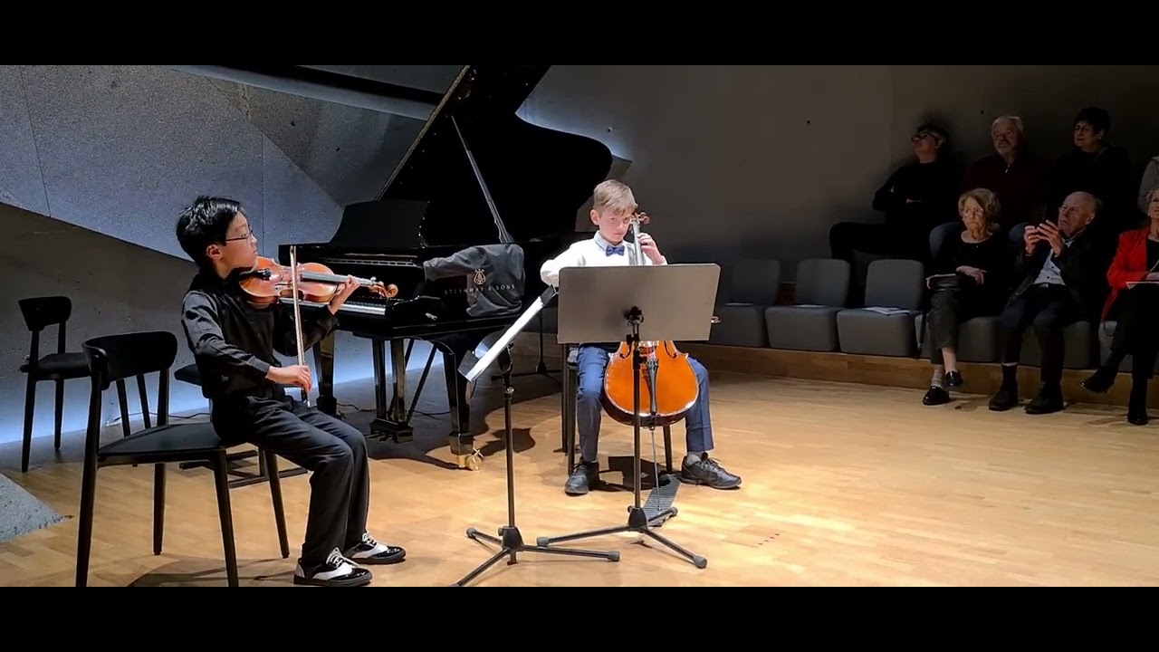 Ch. Dancla 6 Duos op.108 Don Juan. Linus Jia (9y.o.) violin, Liubomyr Hliievyi (9y.o.) cello.