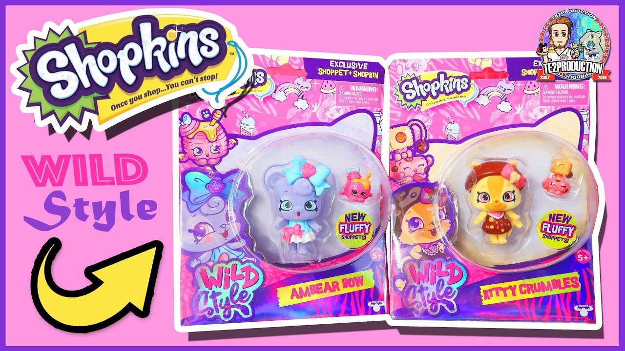 SHOPKINS WILD STYLE AMBEAR BOW & KITTY CRUMBLES
