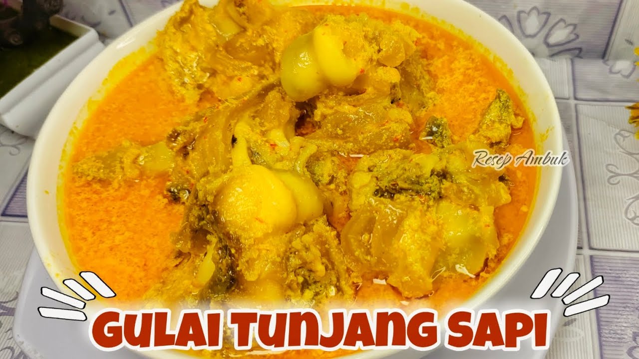 Resep Gulai Tunjang Sapi | Gulai Kikil Kaki Sapi Simple #gulaitunjang #gulaikikil #masakanpadang
