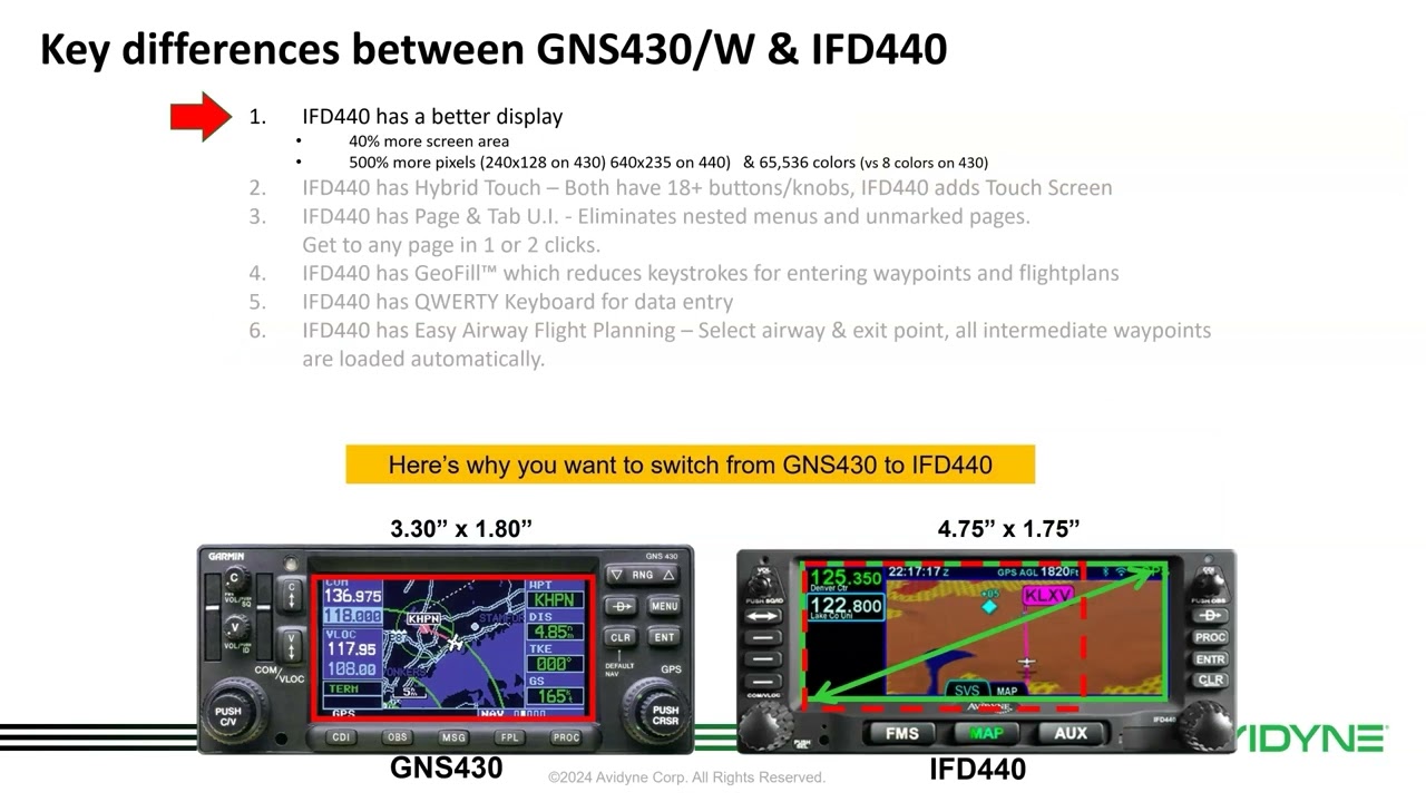 Thinking of upgrading your GNS430/W to an IFD440?