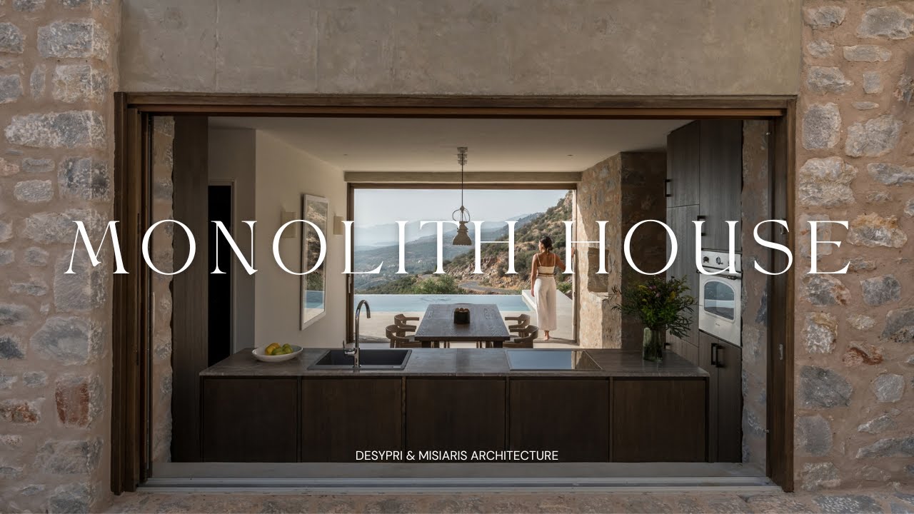 Дизайн двух каменных домов на суровом ландшафте вдохновлен местной традиционной архитектурой