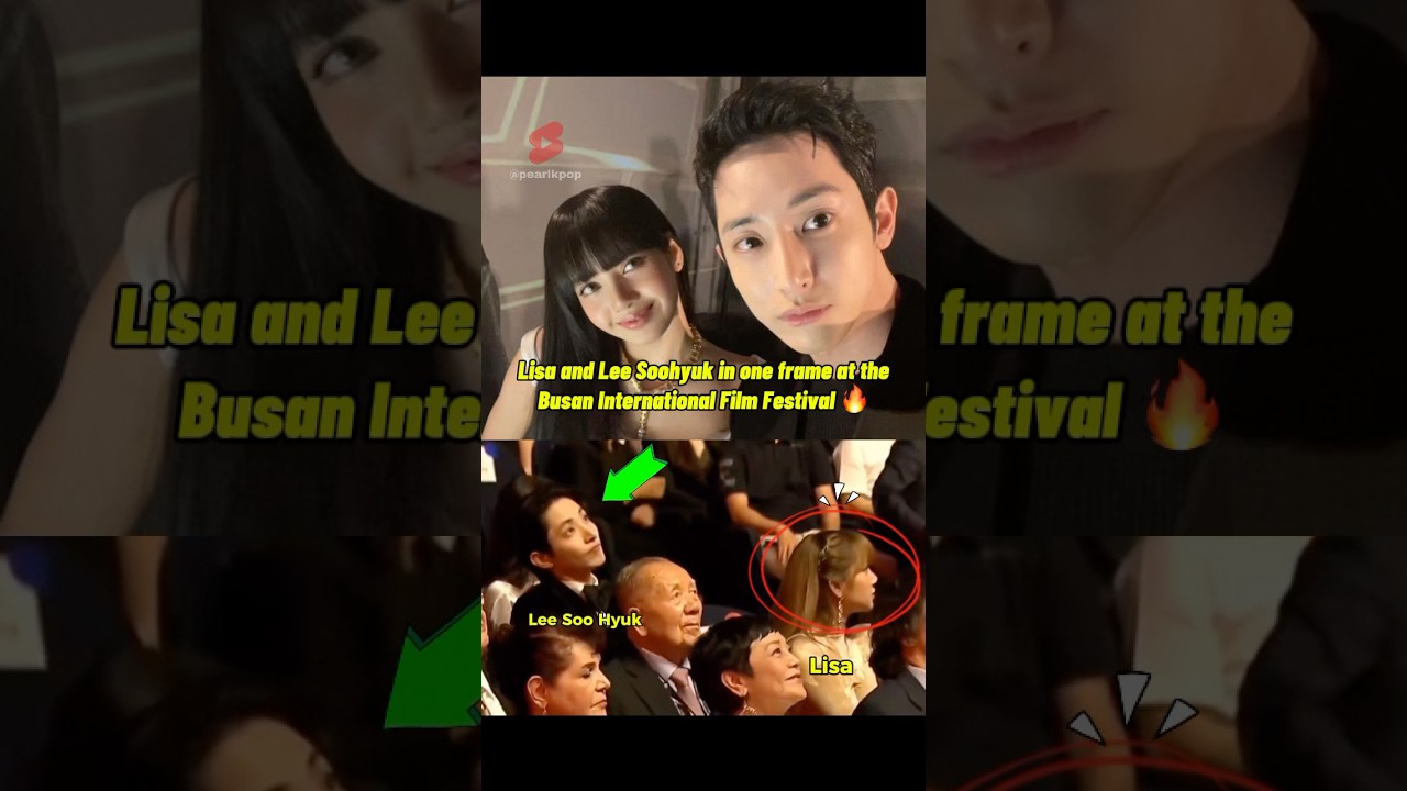 Lisa is sitting next to actor Lee Soo Hyuk at the Busan Film Festival #blackpink #lisa #leesoohyuk
