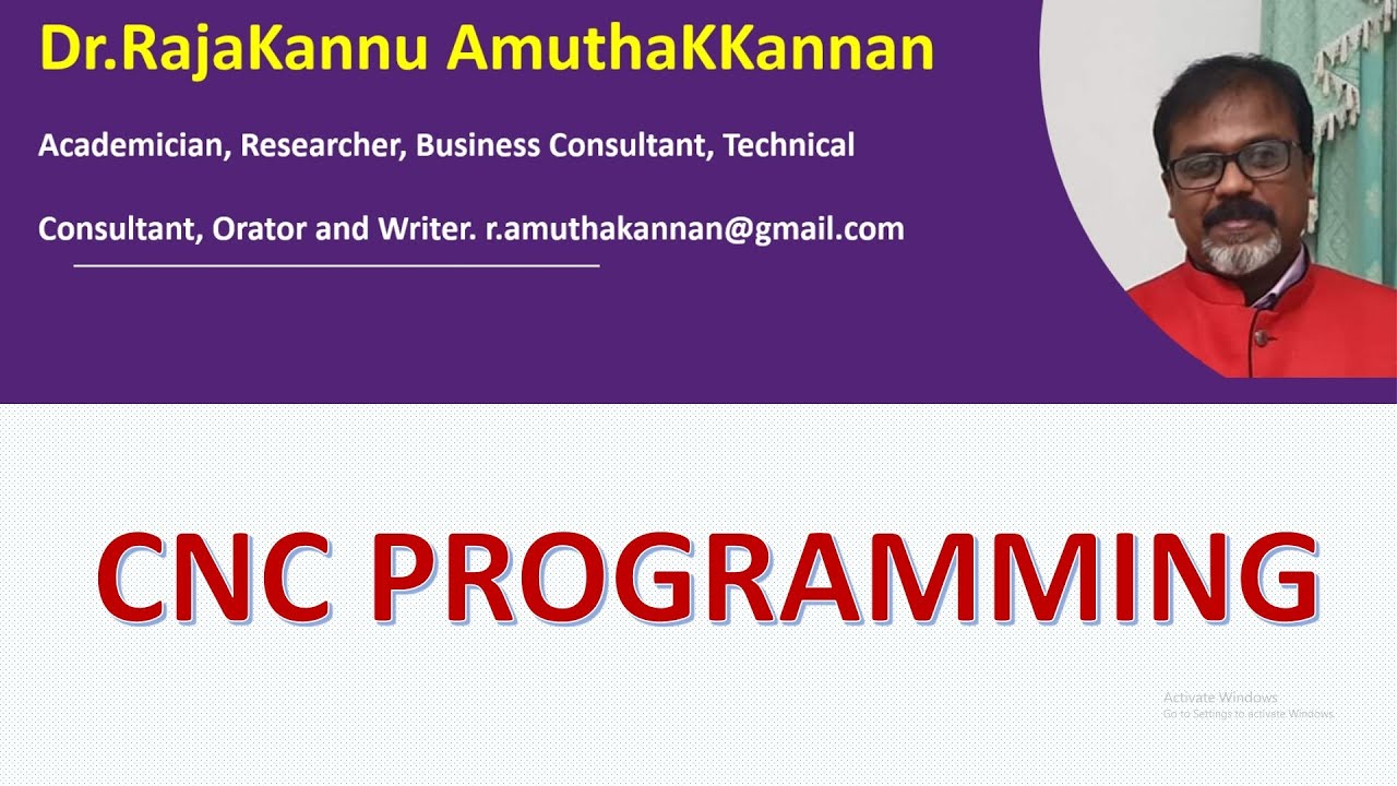 CNC Programming- Turning, Facing and Chamfering - Explanation_ Dr.Rajakannu Amuthakkannan