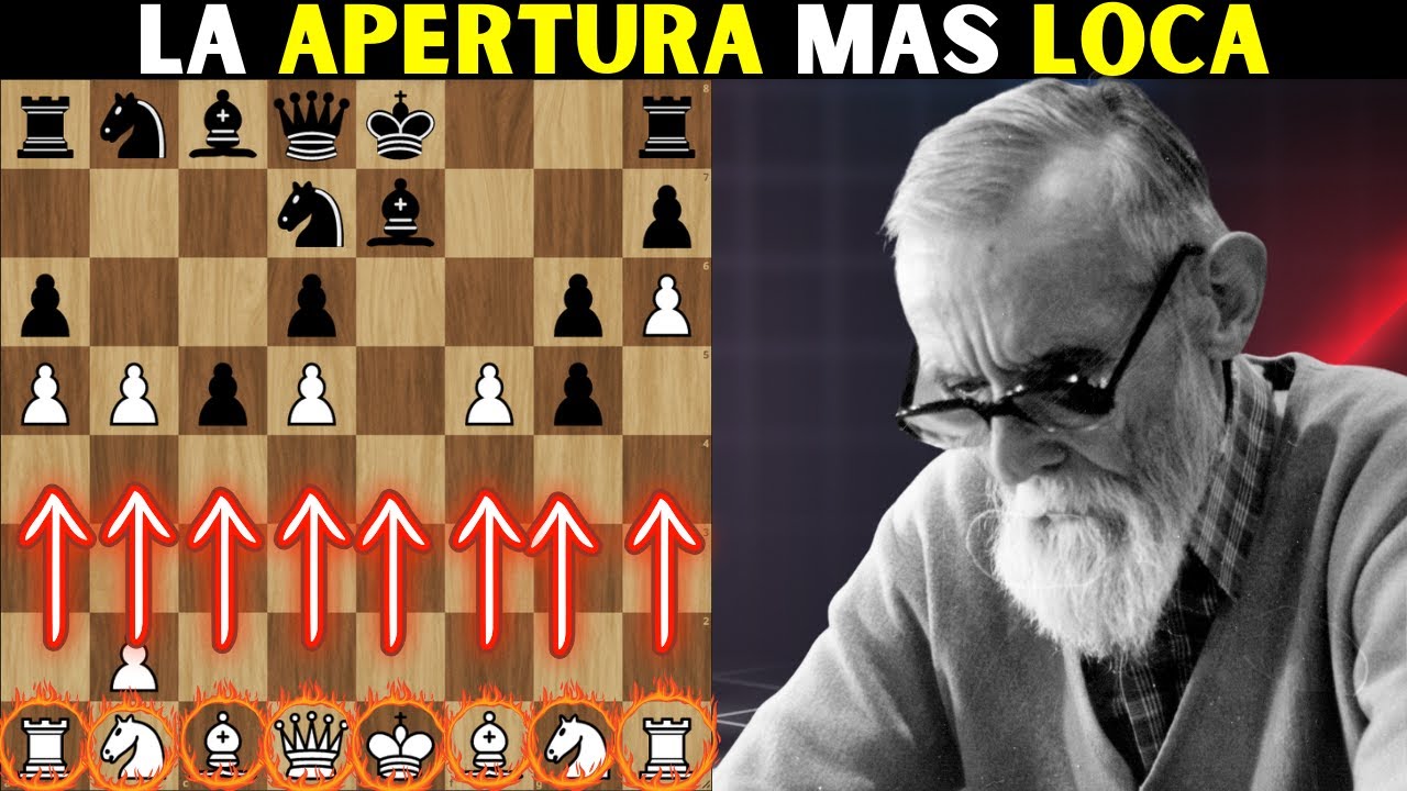 LA APERTURA MÁS LOCA QUE EXISTE (17 movimientos de PEÓN) Diemer vs Heiling (1984)