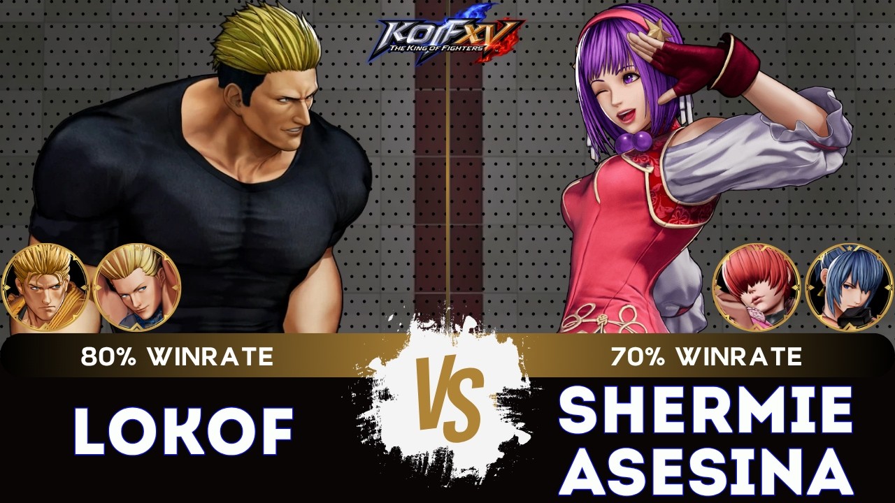 KOF XV ▰ LOKOF (Benimaru/Ryo/Yamazaki) 🆚 SHERMIE ASESINA (Athena/Leona/Shermie)🎞️Replay Match - 4/26