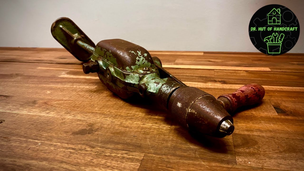 Hand cranked drill - perfect restoration  I  Dr. Hut of Handcraft
