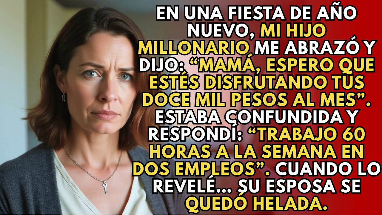 Mi hijo millonario preguntó si recibí $12K de mesada. Estaba confundida. entonces mi nuera...