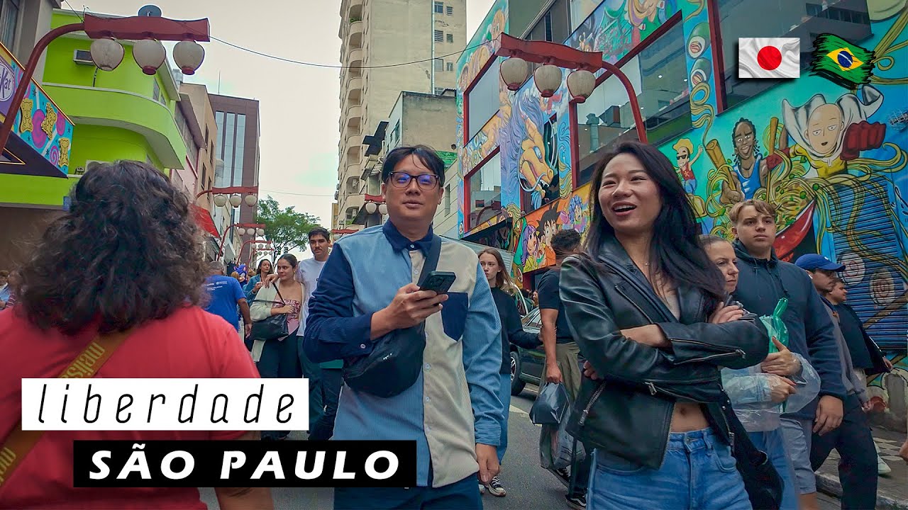 Walking São Paulo's Japanese Neighborhood 🇯🇵 A Liberdade Street Food & Culture Tour 🇧🇷 Brazil, 2025