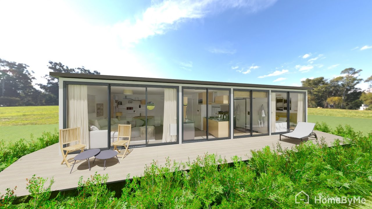 55m2 MAGNIFICENT CONTAINER HOUSE - MAGNIFIQUE MAISON CONTAINER de 55m2 !
