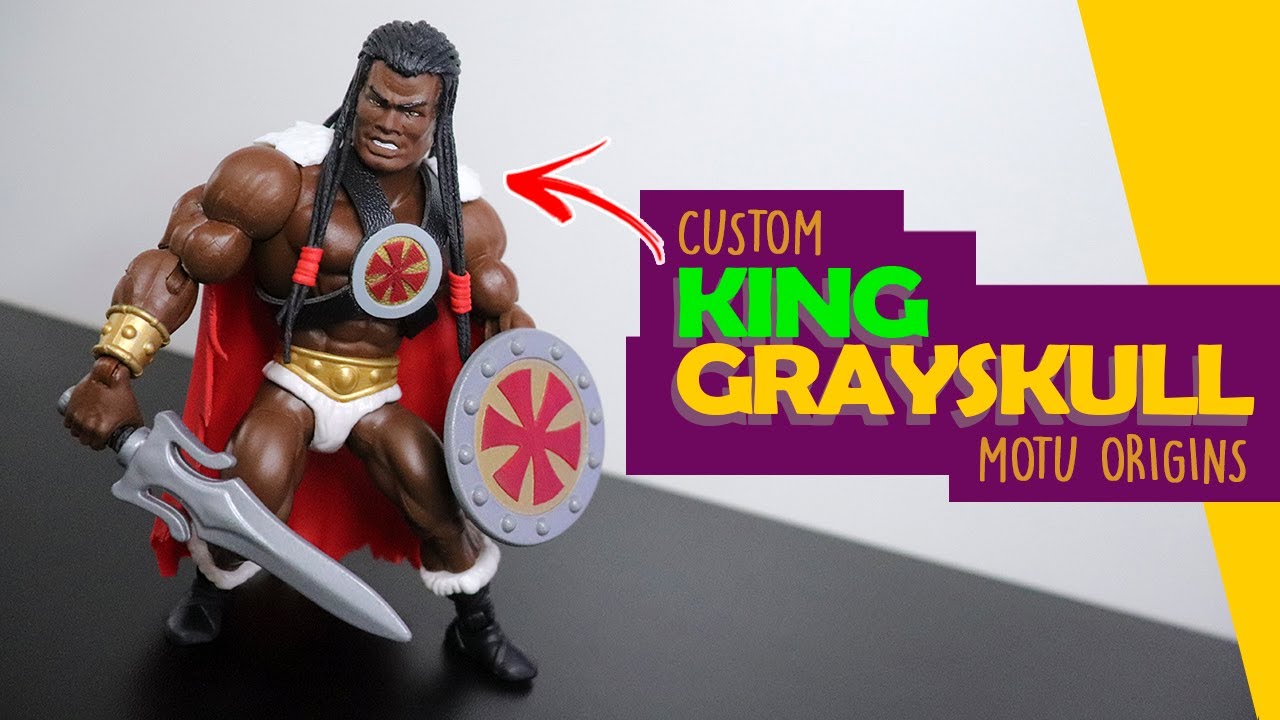 CUSTOM KING GRAYSKULL - MOTU ORIGINS
