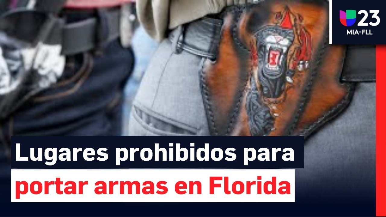Entra en vigor el porte abierto de armas en Florida, pero hay sitios a los que no se pueden llevar