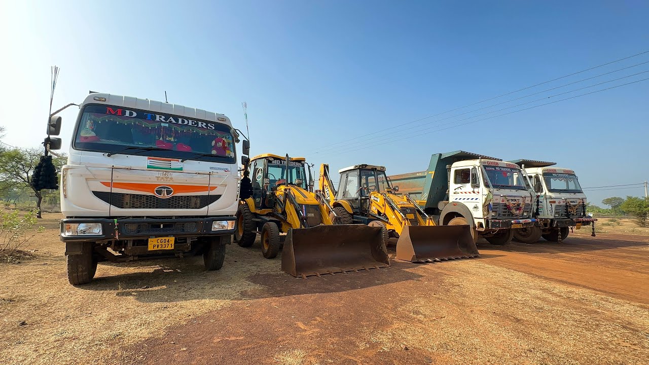 2 JCB 3dx Machine Loading Mud in TATA Signa 3530 | Tata 2518 Truck | TATA Dumper