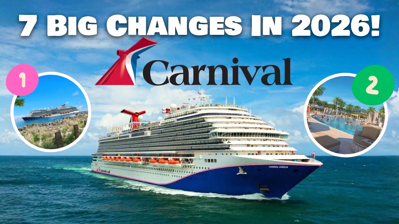 7 БОЛЬШИХ изменений, которые произойдут с Carnival Cruise Line в 2026 году — посмотрите перед кру...