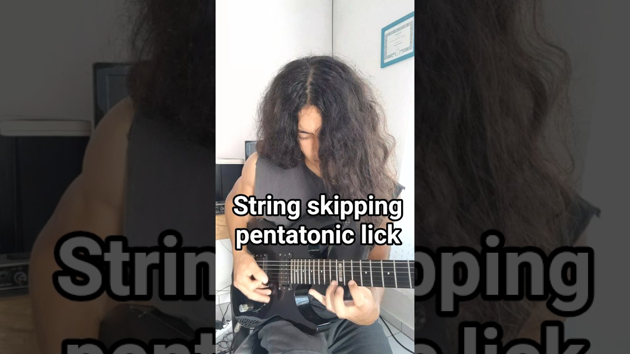 🎸string skipping pentatonic lick in D minor 
