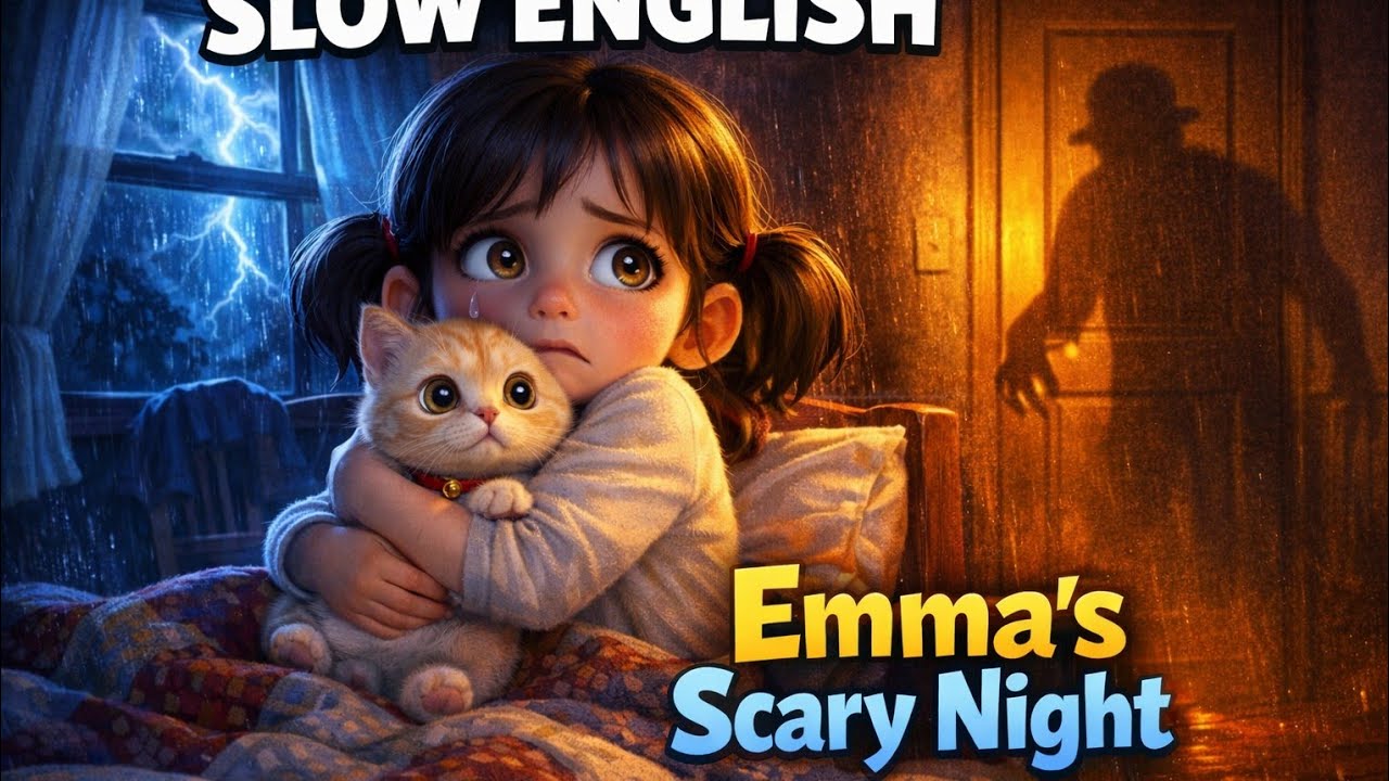 The Scary Night 🌙 | Learn English through Stories (A1-A2) | Slow English
