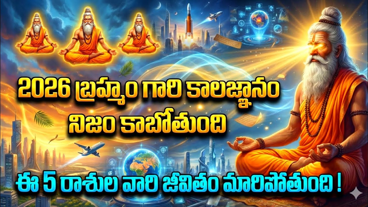 2026 బ్రహ్మం గారి కాలజ్ఞానం నిజం కాబోతుందా? | ఈ 5 రాశుల వారి జీవితం మారిపోతుంది #2026 