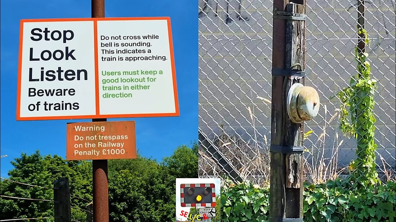 A footpath level crossing with a ringing bell - Tisbury (Chantry) Level Crossing, Wiltshire