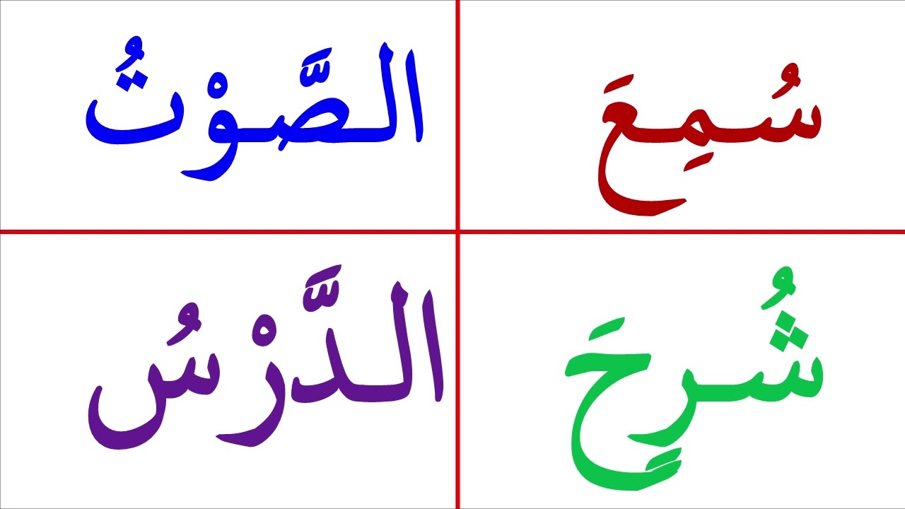 تعلم عربی /تعلم القراءة والكتابة من الصفر/ جمل قصيرة من كلمتين