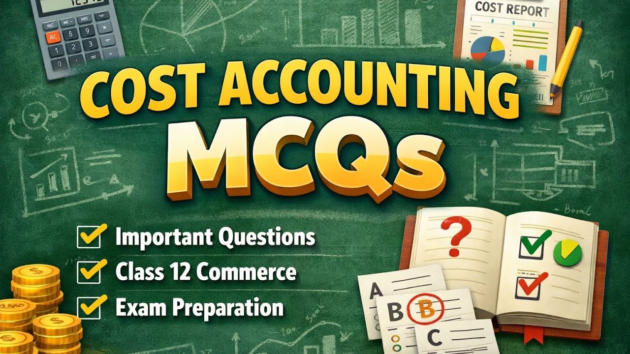 COST ACCOUNTING MCQS| Std12 commerce| @gayatrionlineclasses  #costaccounting #mcq 