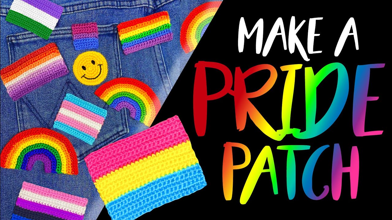 Make a IRON-ON PRIDE PATCH beginner-friendly crochet tutorial