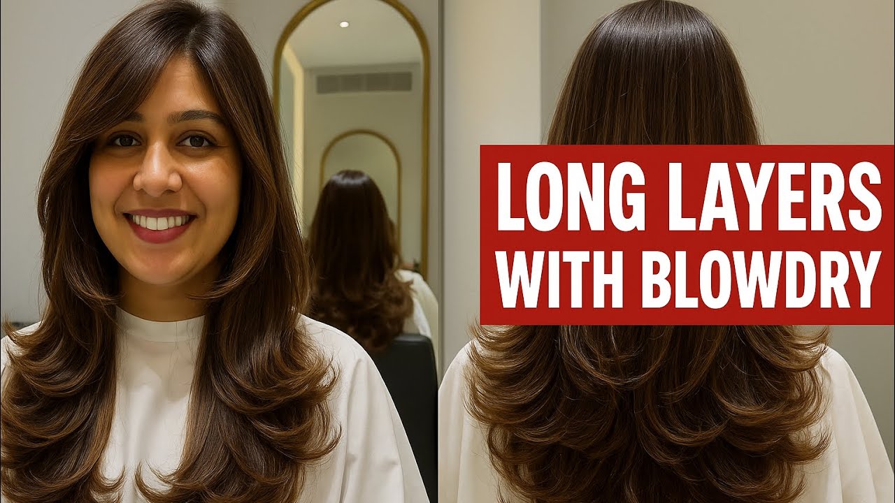 Long Layers With Blowdry Haircut | Soft Volume & Seamless Movement